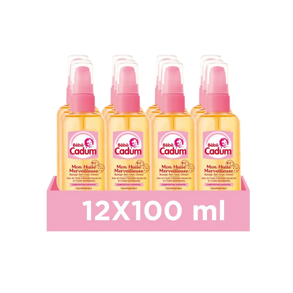 Bébé Cadum Huile Merveilleuse huile de soin 12x100 ml amande douce