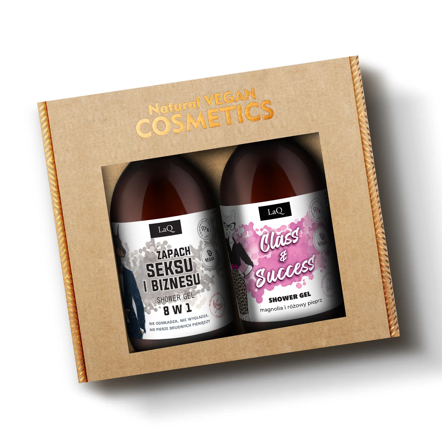 LaQ Full Steam Ahead coffret gels douche couple 2x500 ml mixte