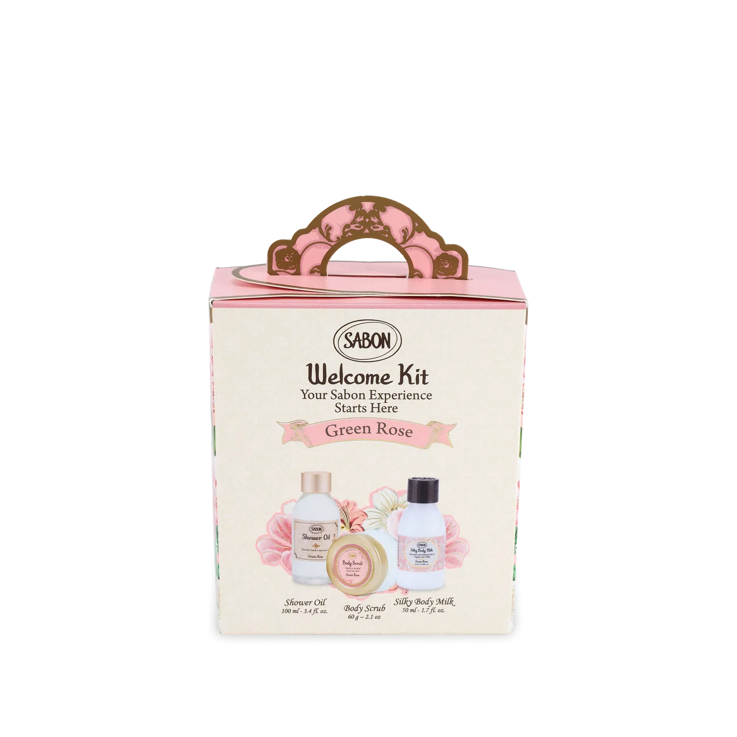 Sabon Kit Découverte Green Rose voyage 3 soins
