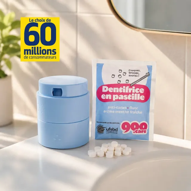 900.care Kit Essai Dentifrice Pastille à croquer