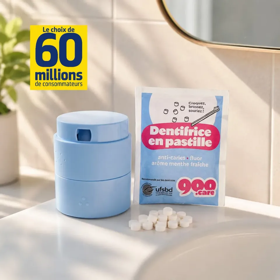 900.care Kit Essai Dentifrice Pastille à croquer
