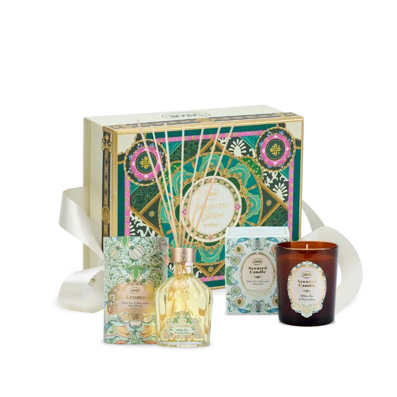Sabon White Tea Coffret Duo Maison coffret bougie diffuseur