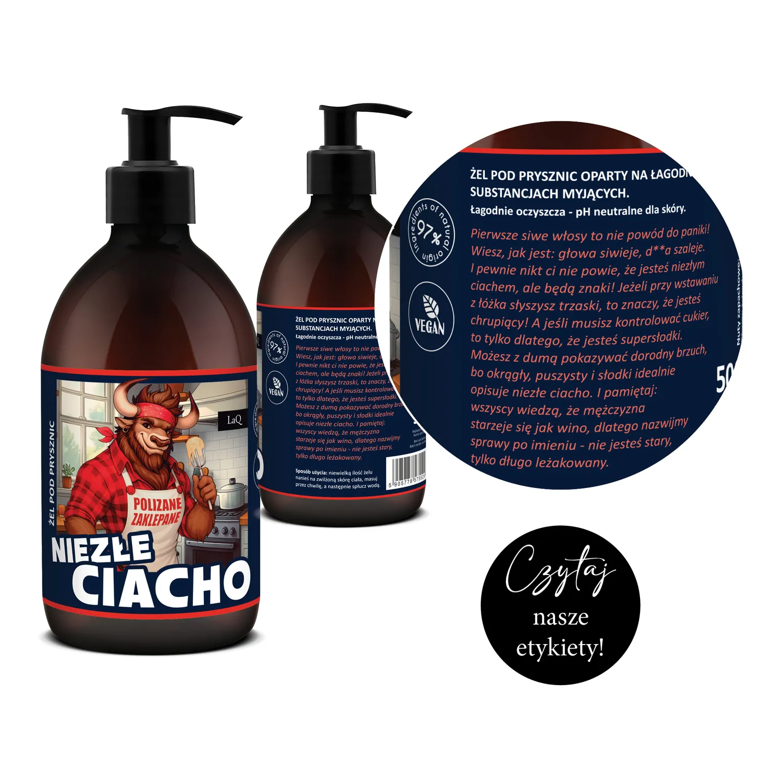 LaQ Niezłe Ciacho gel douche homme 500 ml 8 en 1