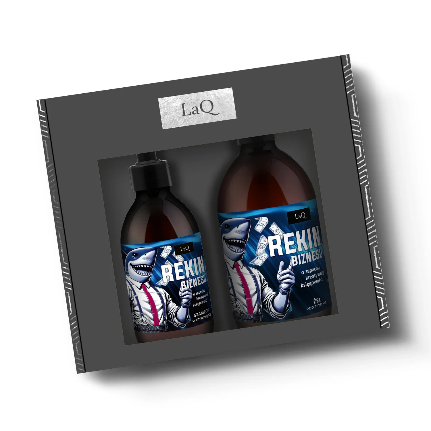 LaQ Rekin Biznesu coffret homme shampoing + gel douche 8en1