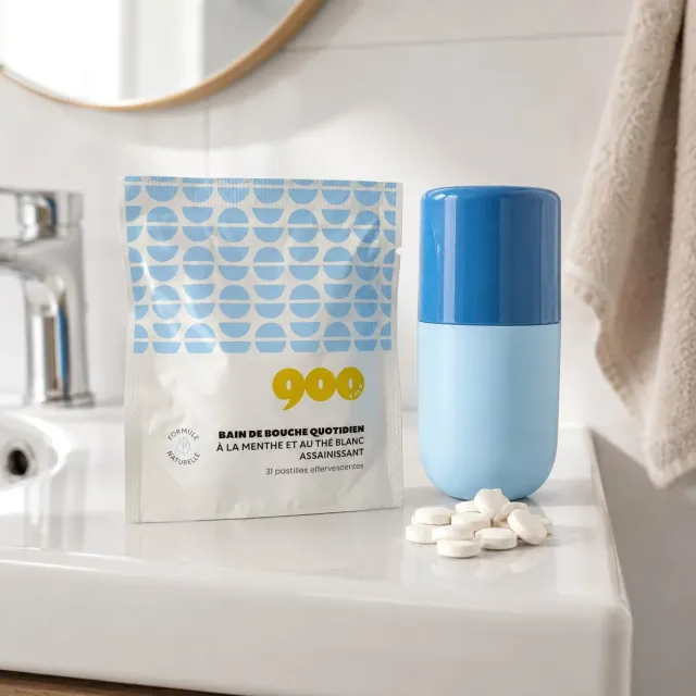 900.care Kit Essai Bain de Bouche rechargeable menthe