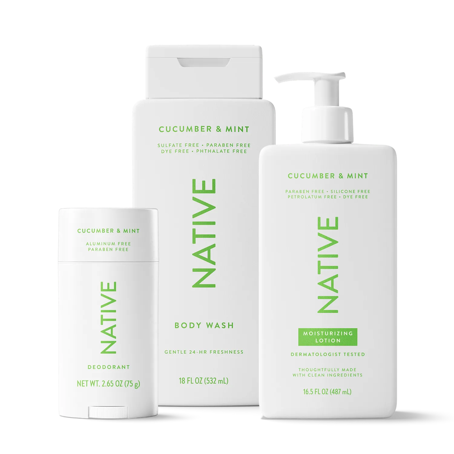 Native Daily Body Trio 3 gels douche Coconut Vanilla