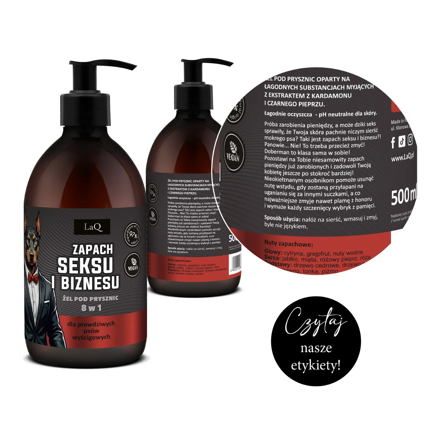 LaQ Sex and Business gel douche homme 8en1 500 ml