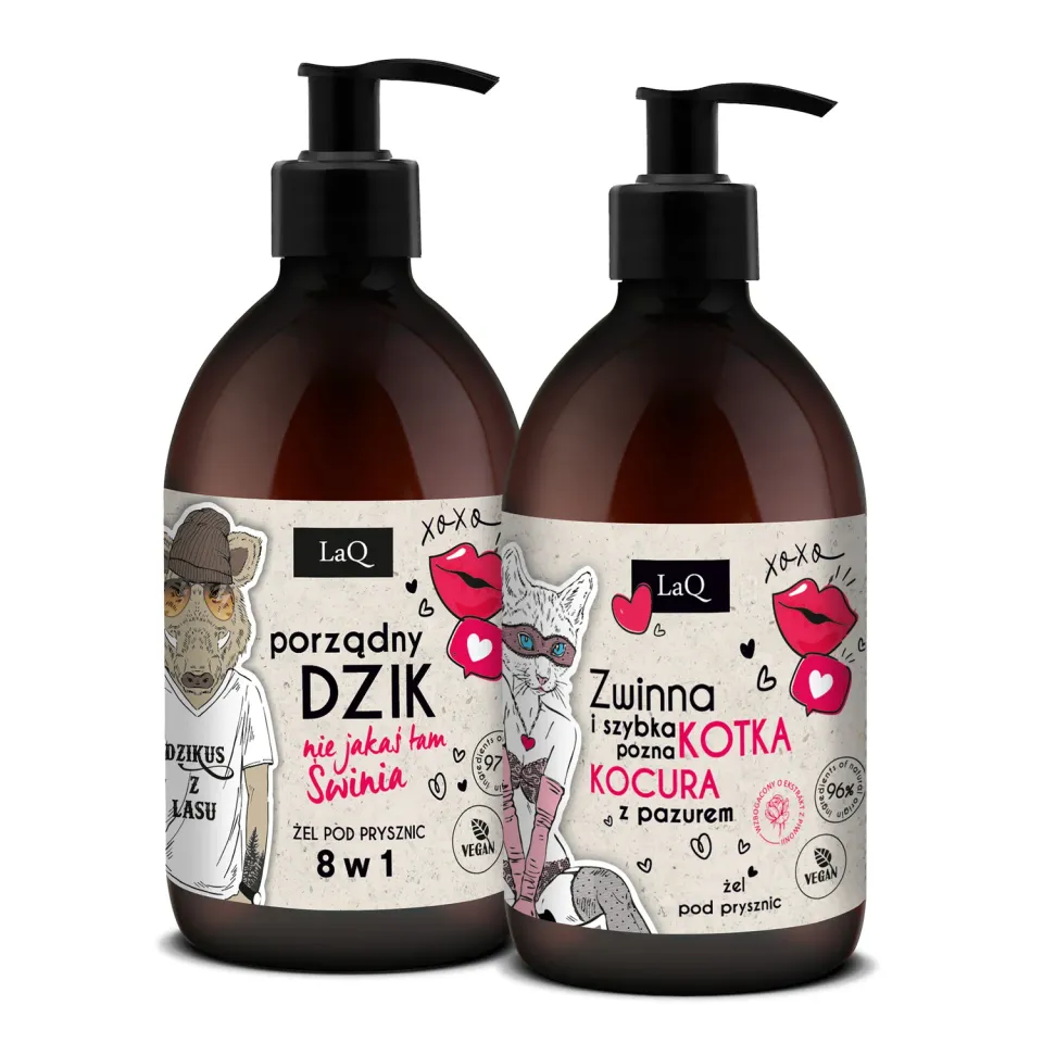 LaQ Pivoine Dzikus coffret 2 gels douche 2x500 ml couple