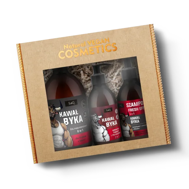 LaQ Kawał Byka coffret homme gel 500ml shampoing 300ml crème
