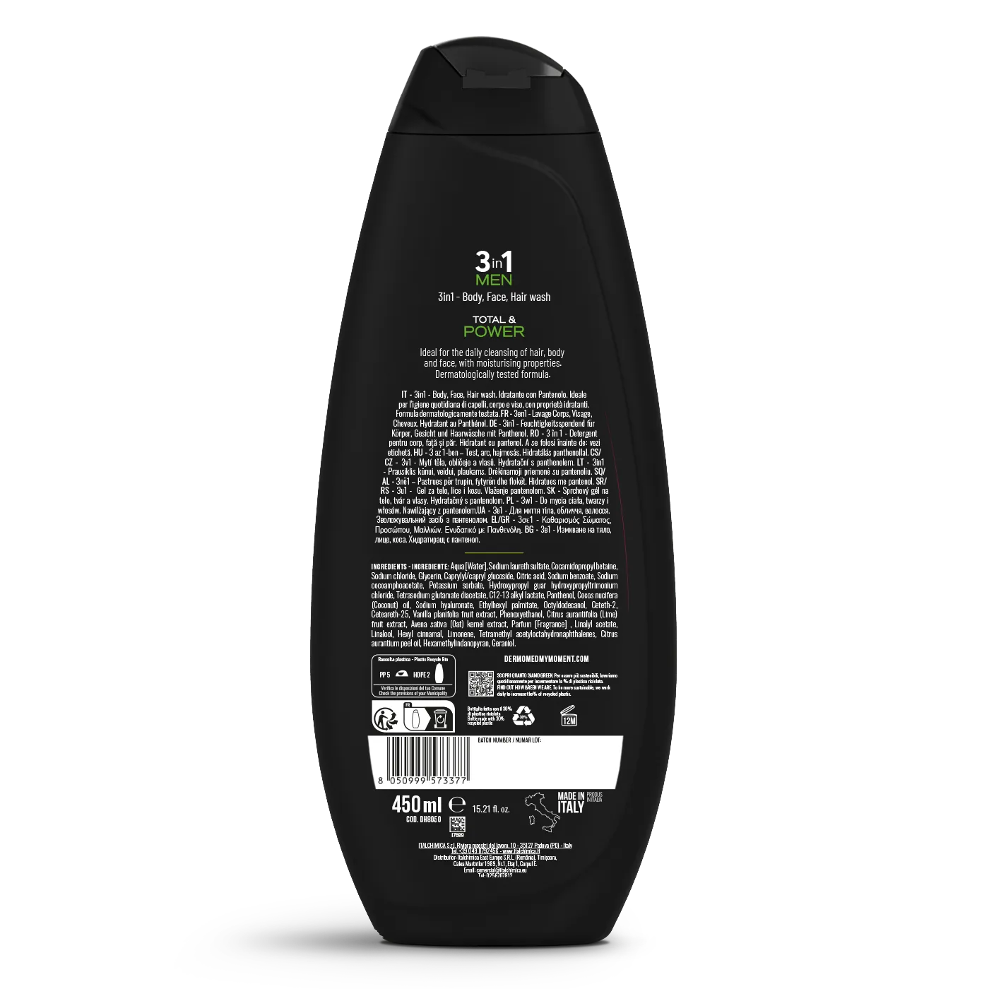 Dermomed Men Total & Power gel douche homme 3en1