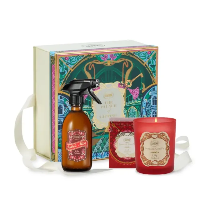 Sabon Lily Palace coffret duo maison brume et bougie iris
