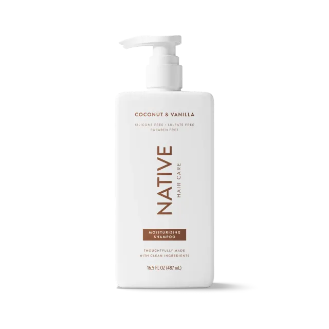 NATIVE Moisturizing Shampoing Coco Vanille 16.5oz hydratant