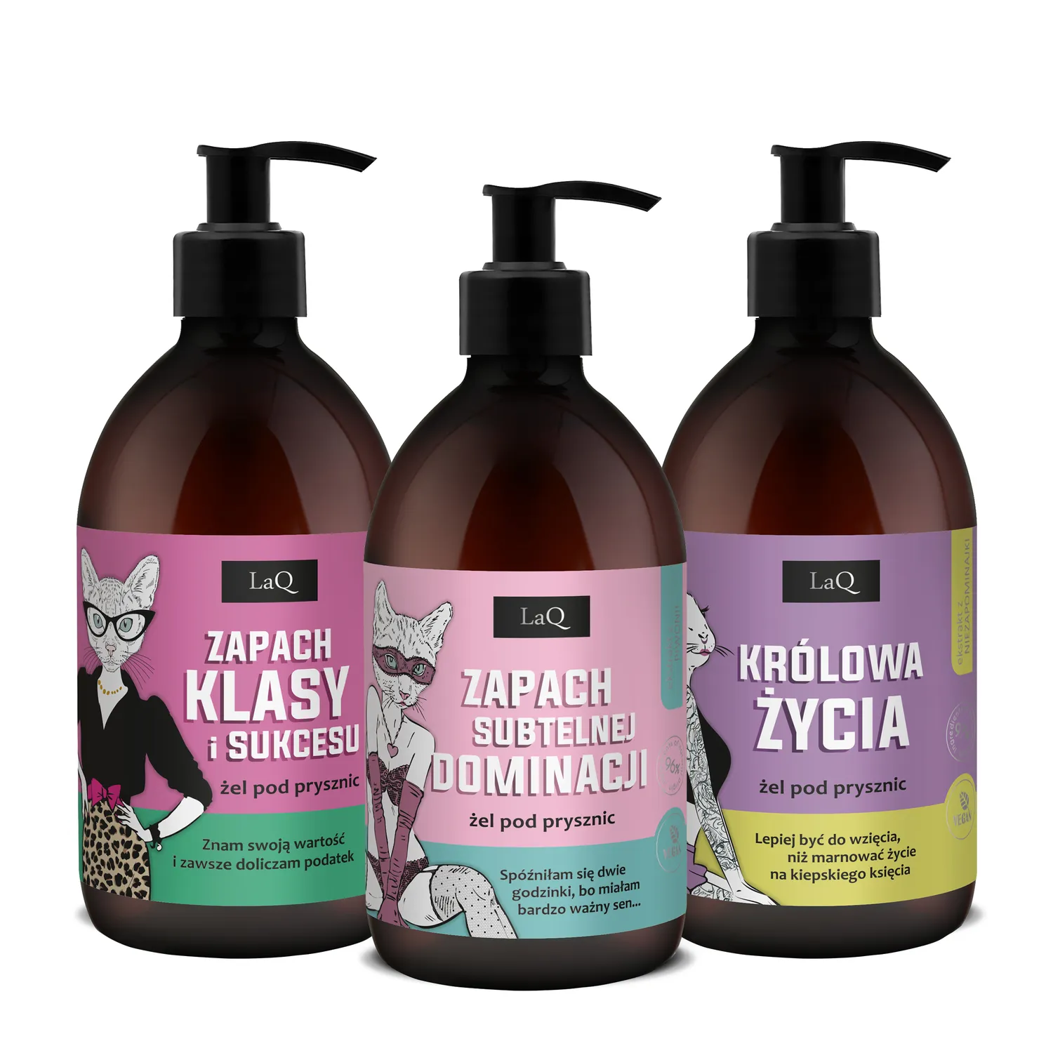 LaQ Dame au Bain coffret 3 gels douche 3x500 ml parfum fleuri