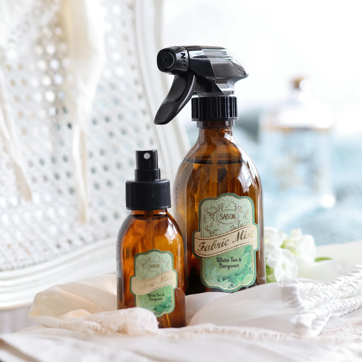Sabon White Tea & Bergamot brume de linge 100 ml thé blanc