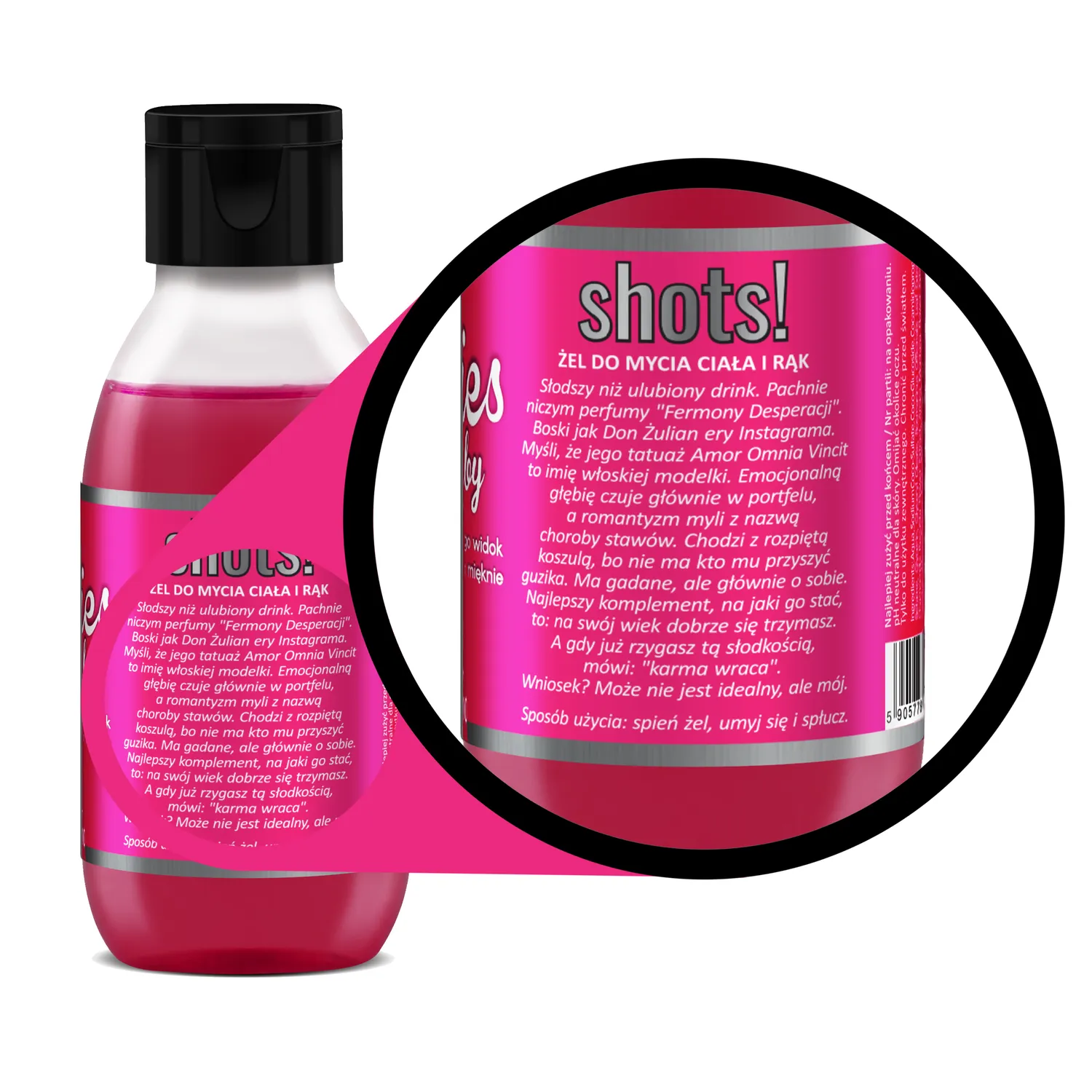 LaQ Shots gel douche Pies na Baby 100 ml humoristique