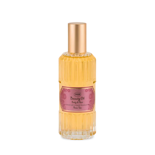 Sabon Rose Tea huile corps 100ml cheveux fini lumineux