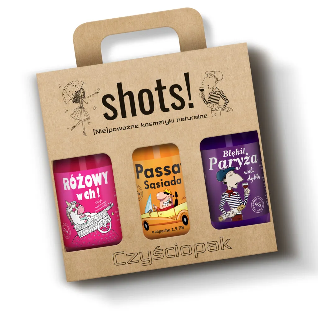 LaQ Shots! Clean-Pack gel douche 3x500 ml vegan parfum