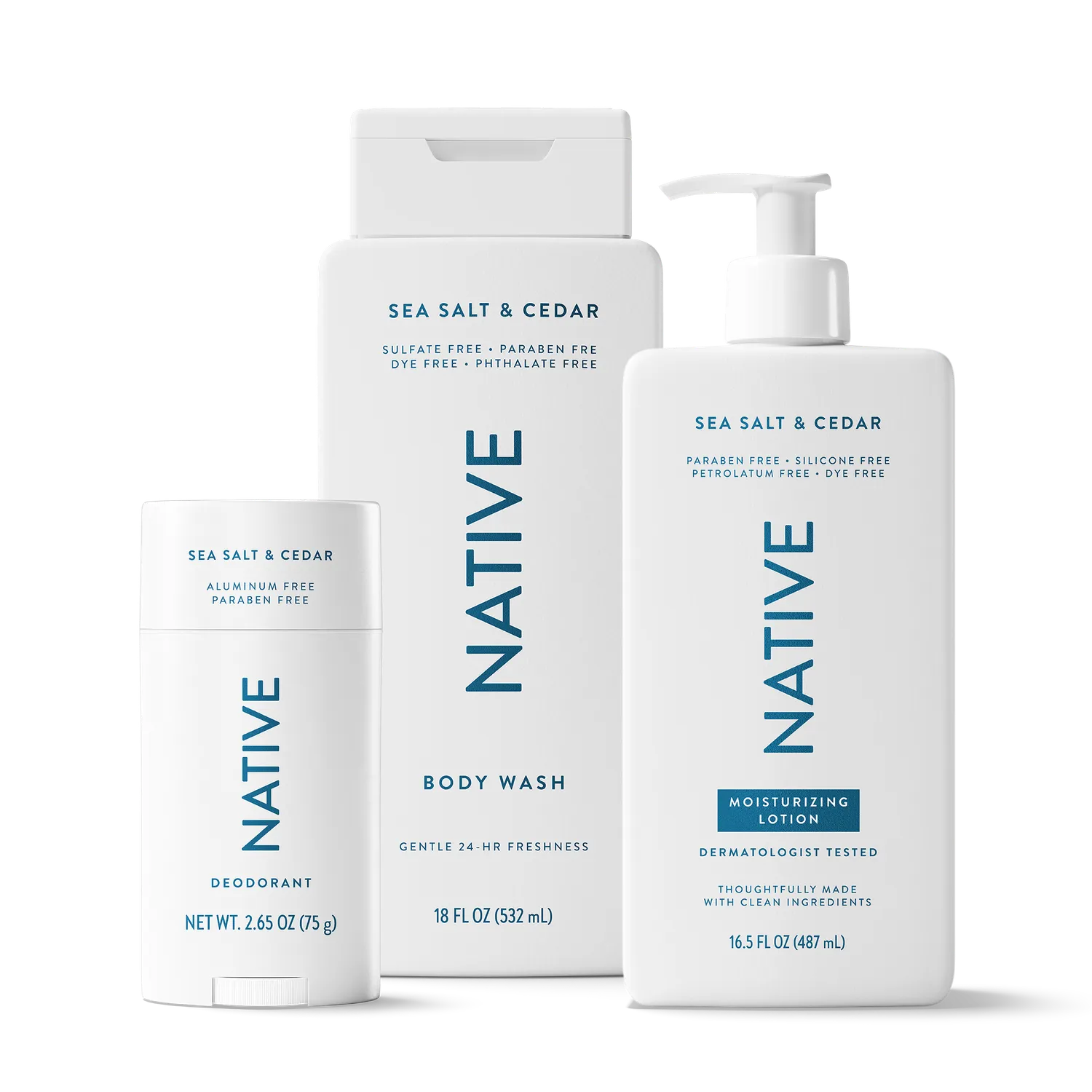 Native Daily Body Trio 3 gels douche Coconut Vanilla