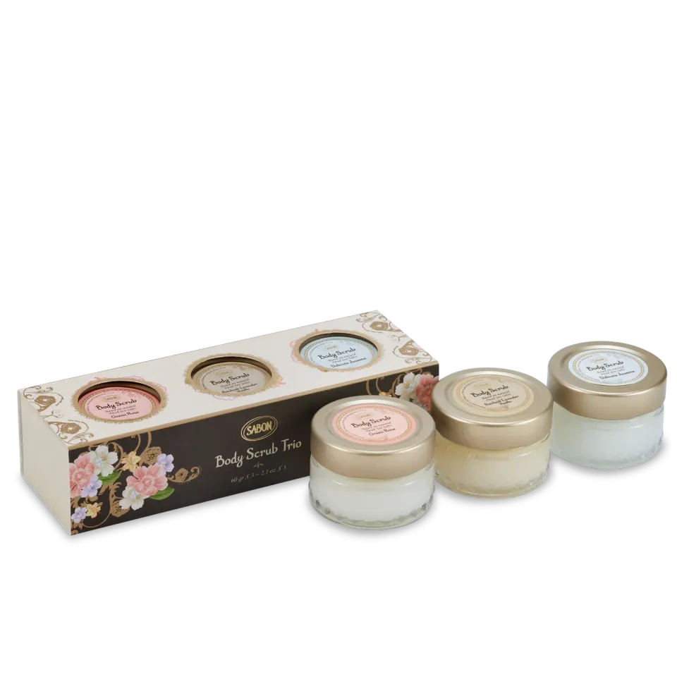 Sabon kit 3 gommages corps sels mer Morte voyage
