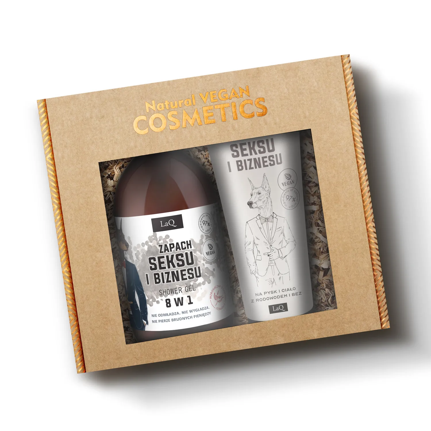 LaQ Zapach Seksu i Biznesu coffret homme gel 500 ml + lait 200 ml