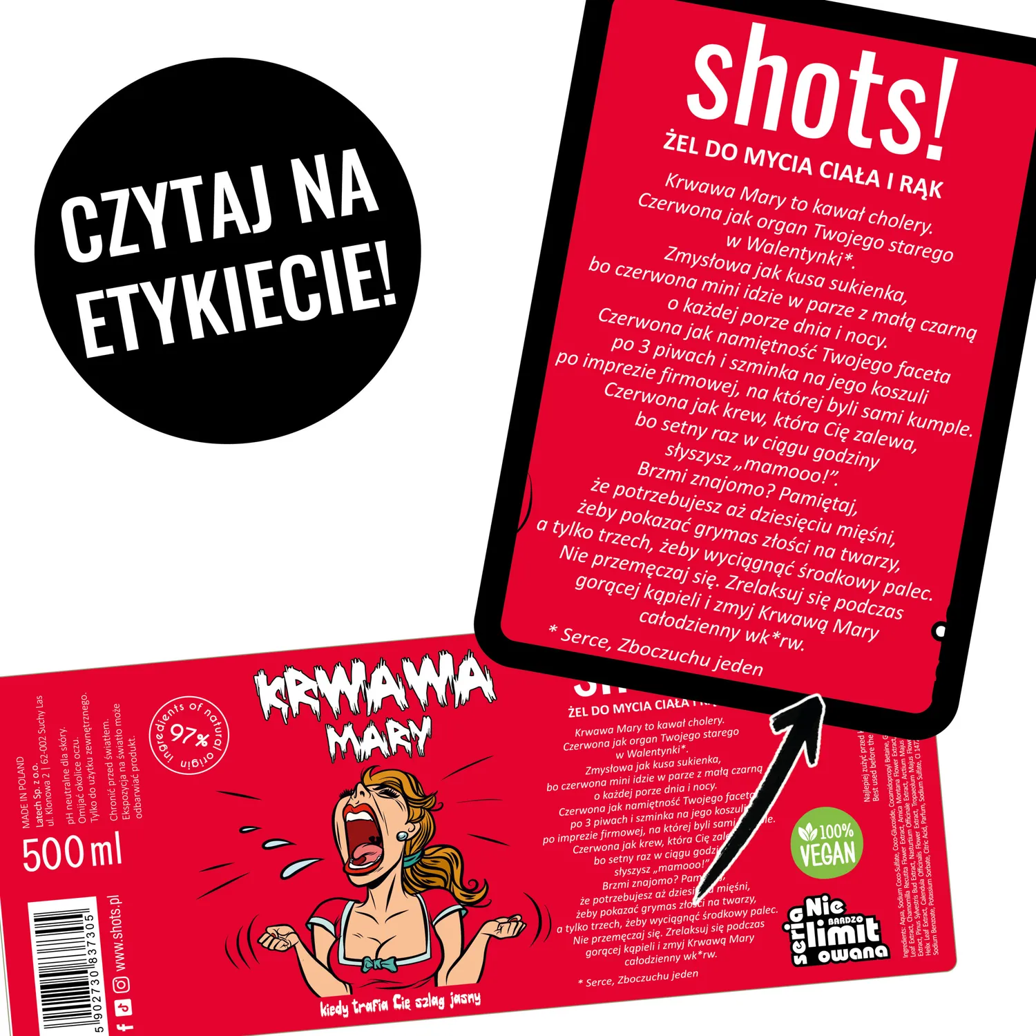 LaQ Shots Krwawa Mary gel douche 500 ml
