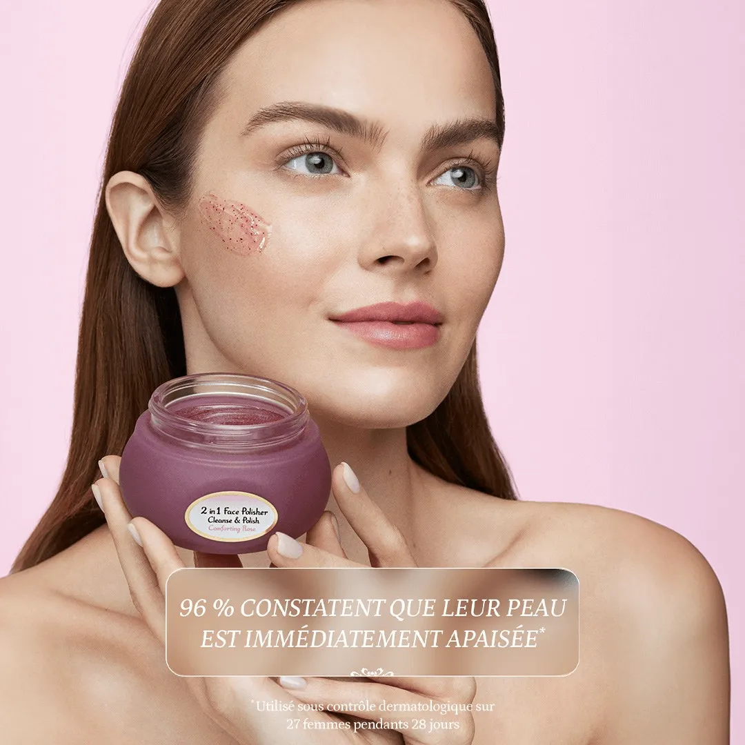 Sabon Rose nettoyant exfoliant visage 125ml gel-lait