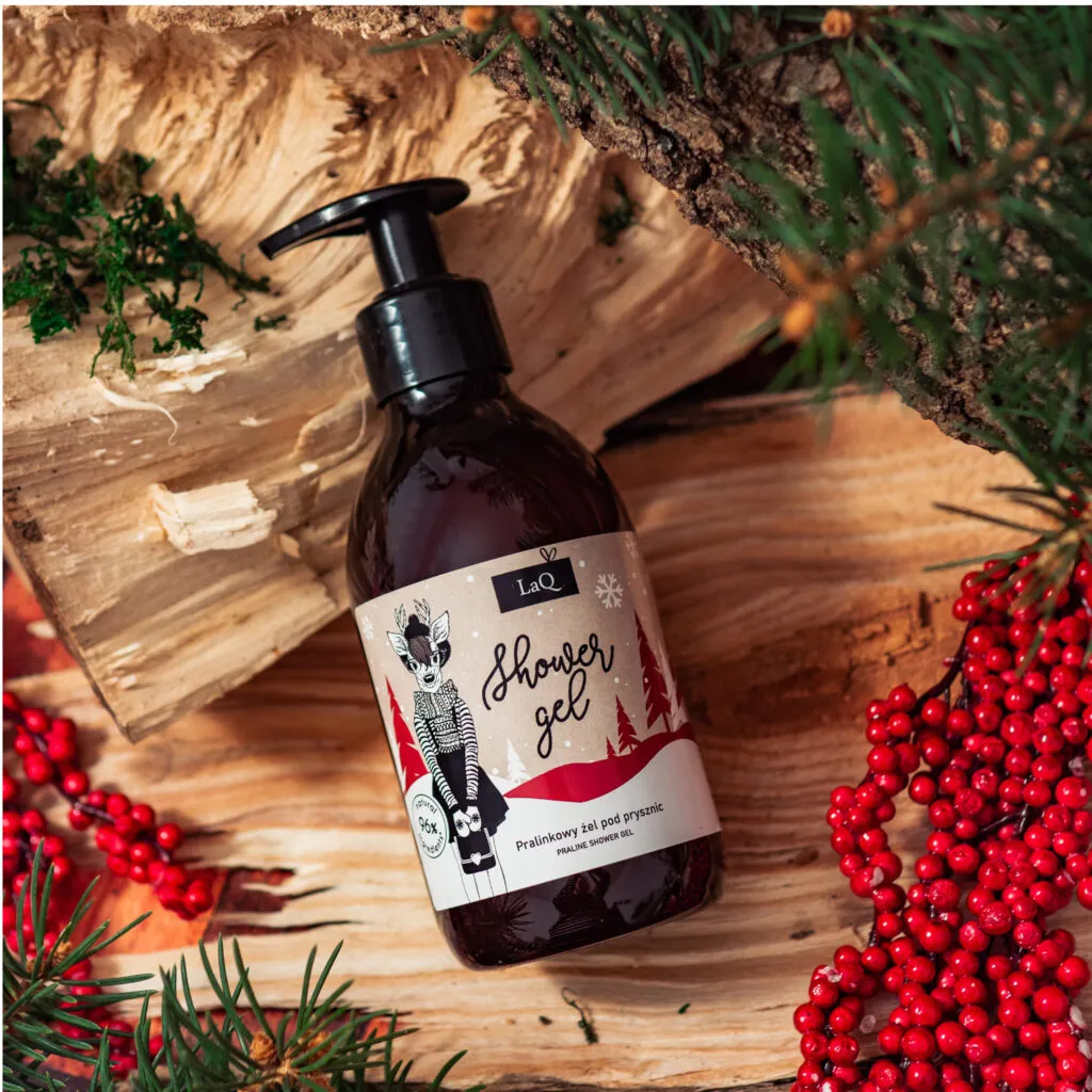 LaQ Praline gel douche corps 300 ml peau sèche