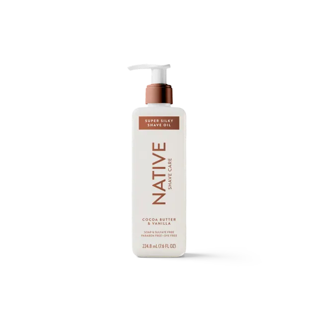 Native Silky Smooth huile de rasage karité 7.6oz peau douce
