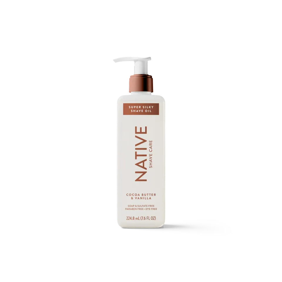 Native Silky Smooth huile de rasage karité 7.6oz peau douce
