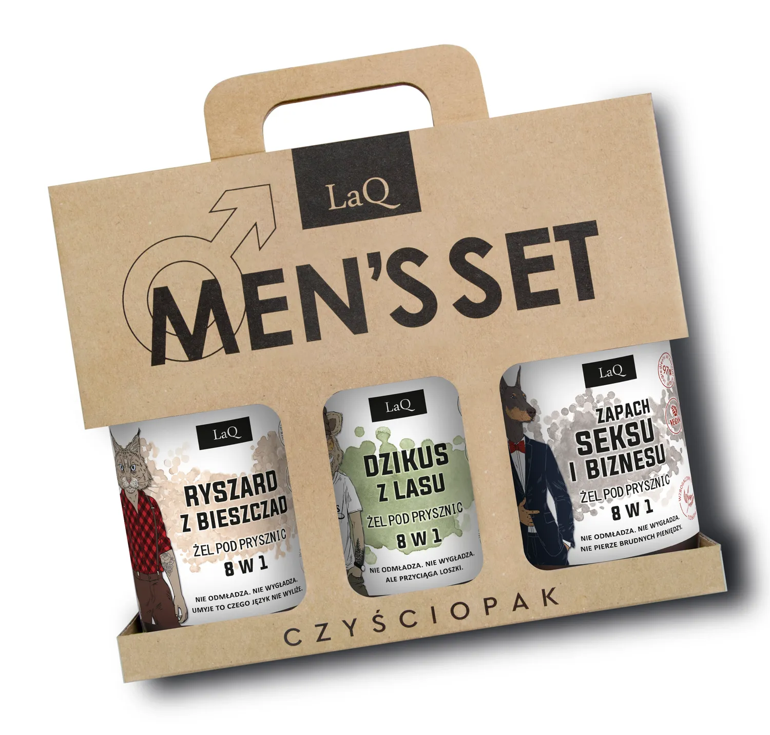 LaQ Ich Troje coffret 3 gels douche homme 3x500 ml