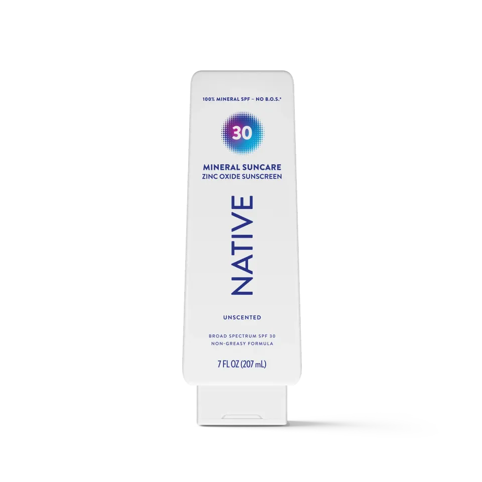 Native Lait Solaire Minéral SPF30 Unscented Léger