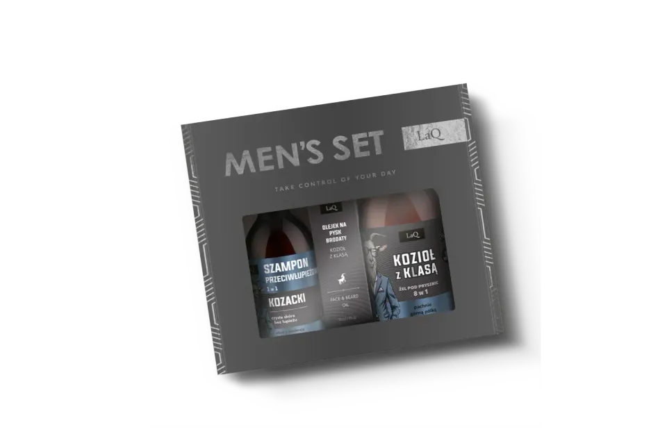 LaQ Kozioł z Klasą coffret barbe gel + shampooing + huile