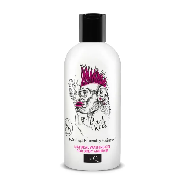 LaQ Monkey gel douche shampoing 2en1 300 ml pamplemousse