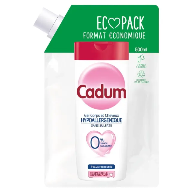 Bébé Cadum camomille gel corps cheveux 750 ml sans sulfate
