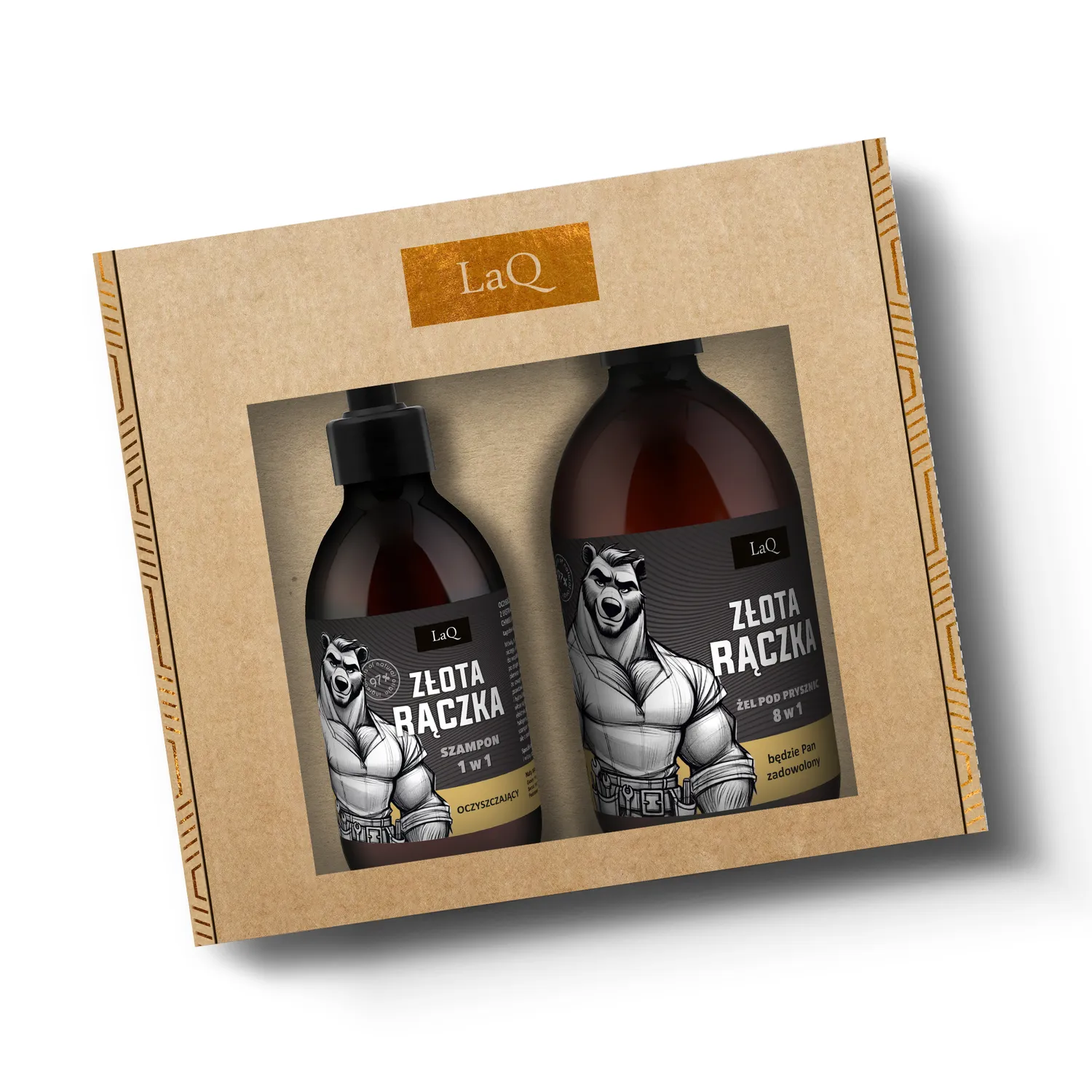 LaQ Złota Rączka coffret homme gel 500 ml + shampoing