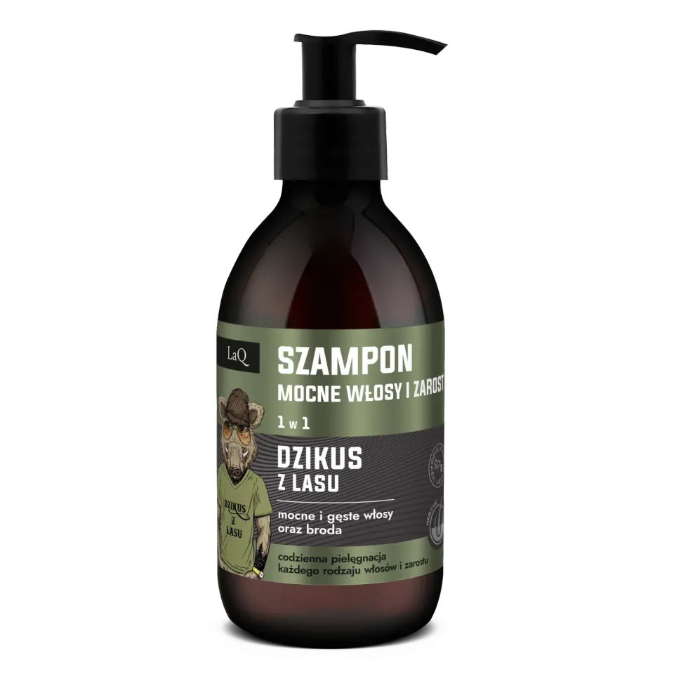 LaQ Dzikus shampoing homme 300 ml écorce chêne barbe
