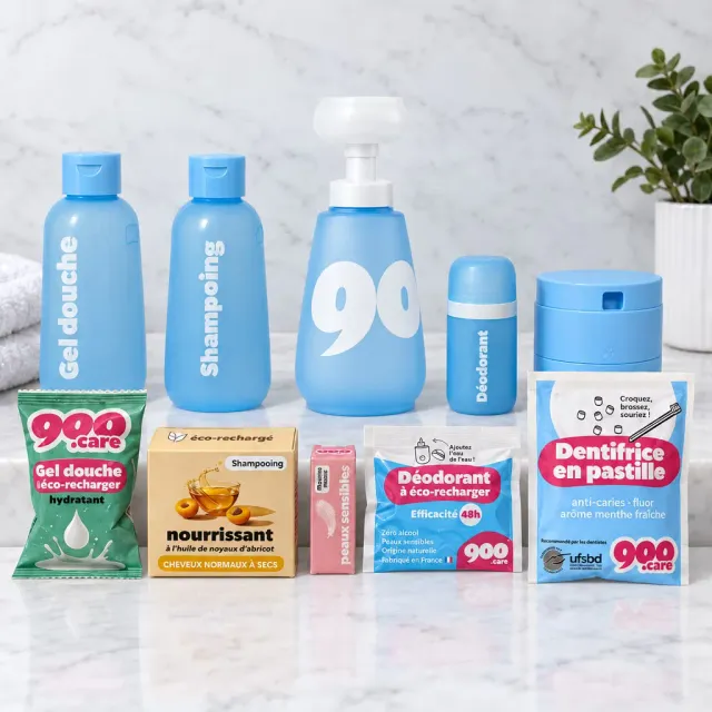 900.care Pack Essentiels pack gel douche déodorant