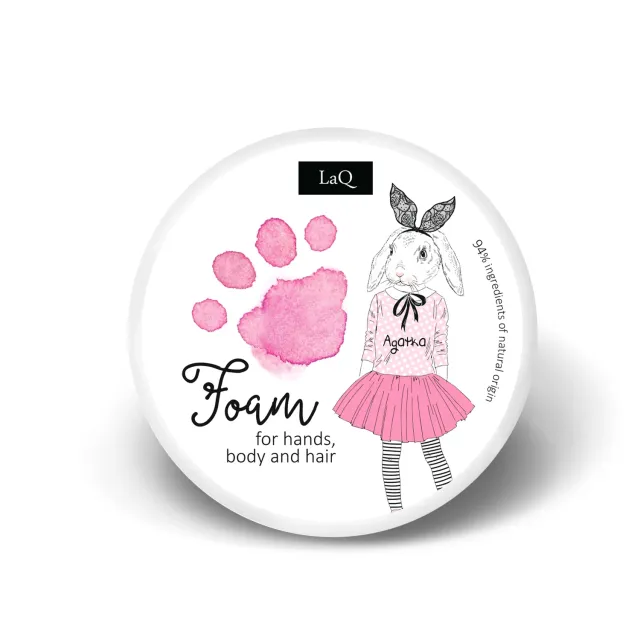 LaQ Pink mousse lavante enfant 20 g bubble-gum