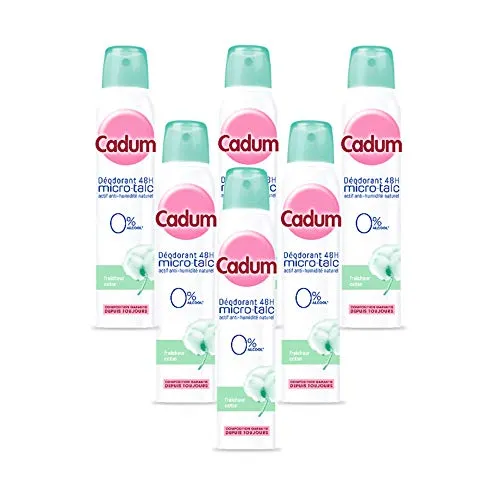 Bébé Cadum Micro Talc déodorant coton 200ml lot de 6 48h