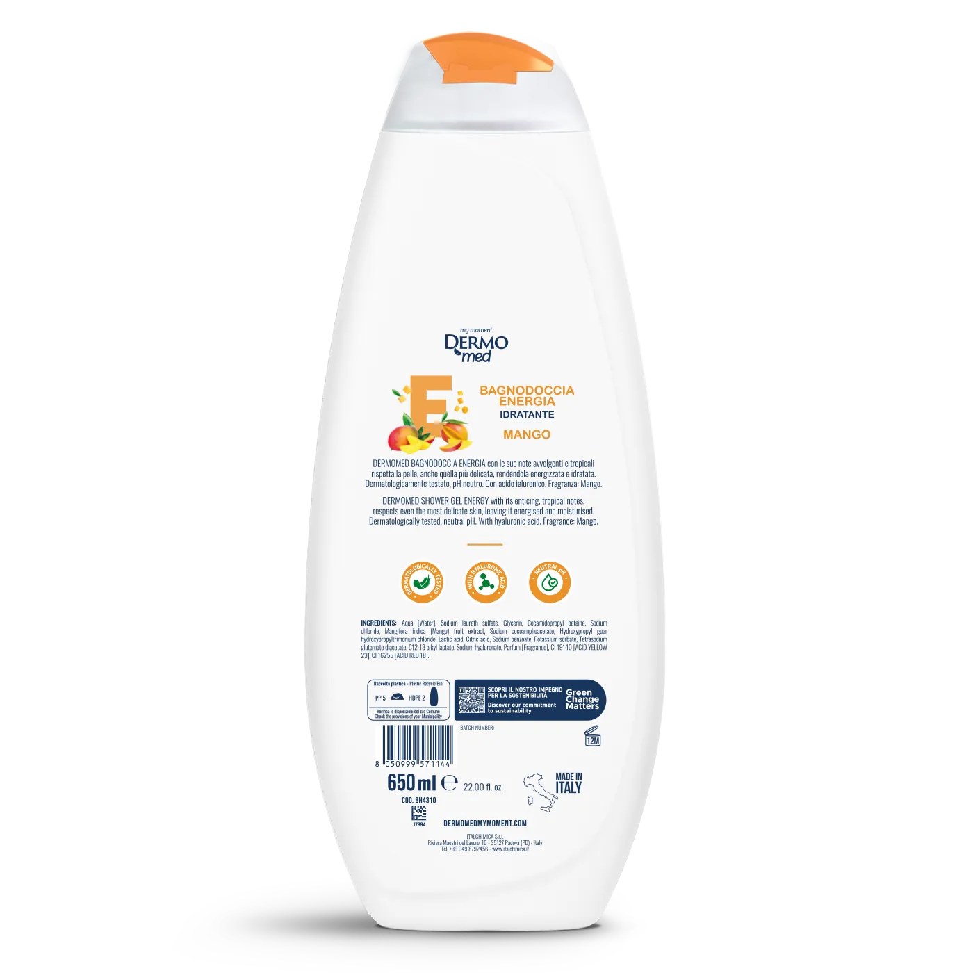 Dermomed Energia gel douche mangue tropicale