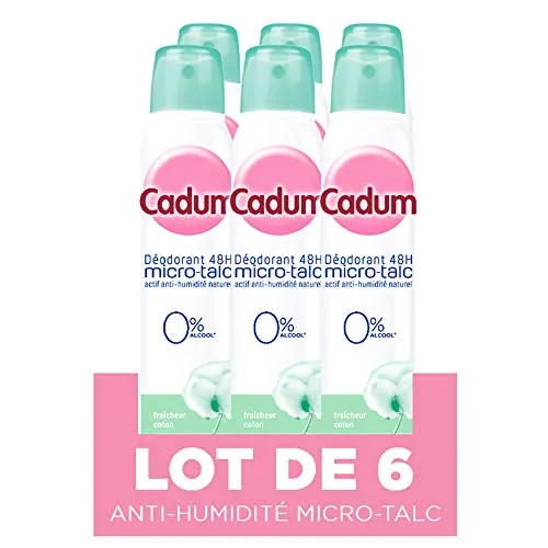 Bébé Cadum Micro Talc déodorant coton 200ml lot de 6 48h