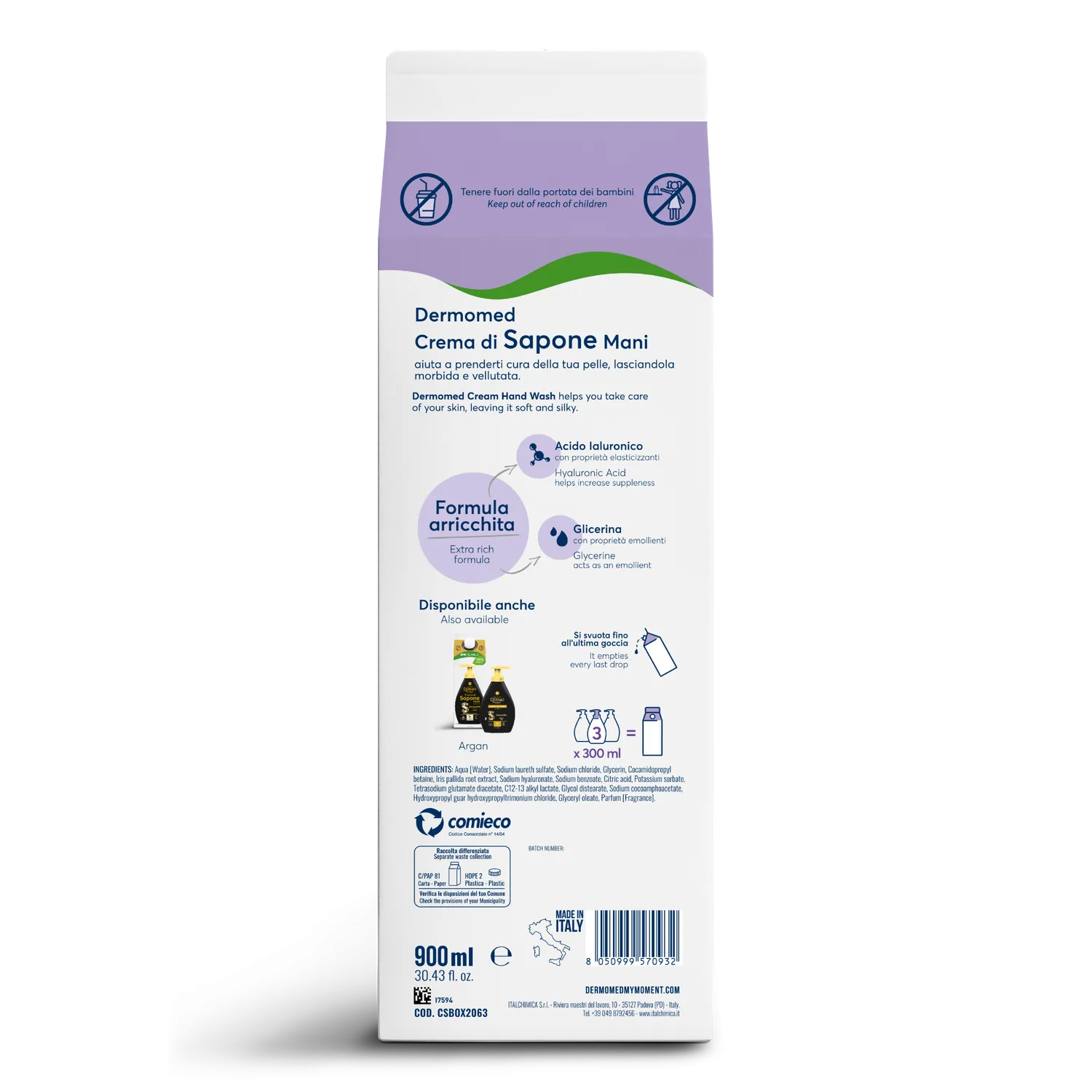 Dermomed Relax box recharge savon mains iris
