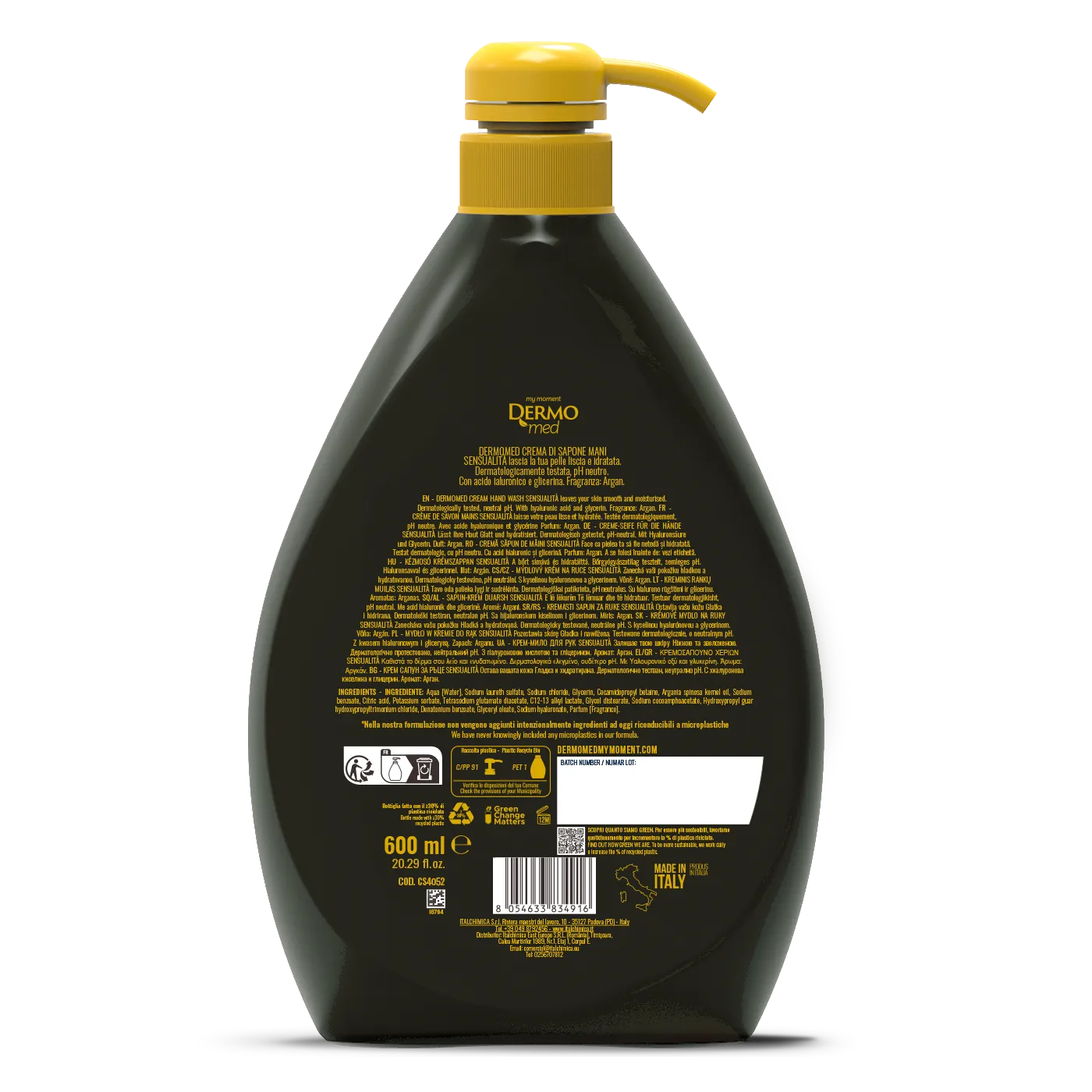 Dermomed Sensualità savon liquide mains argan agrumes