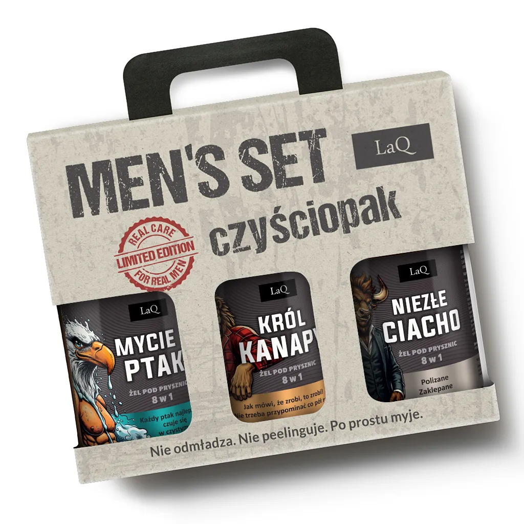 LaQ Three of Them coffret gels douche homme 3x500 ml