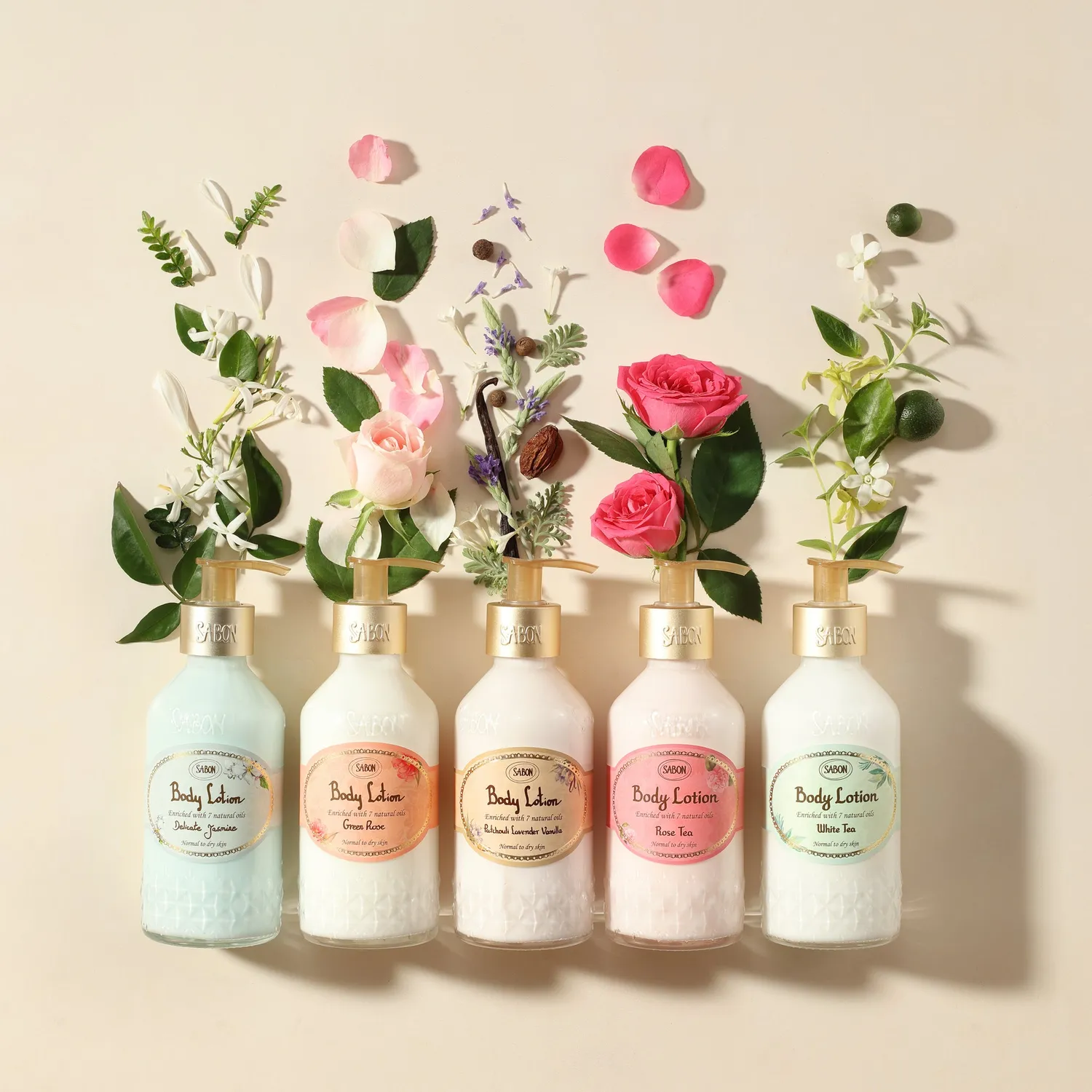 Sabon Rose Tea crème corps 200 ml roses fraîches