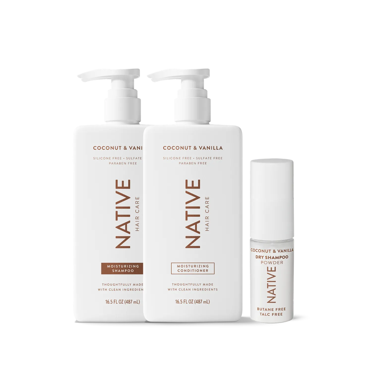 NATIVE Clean Hair Trio Coffret Coco Vanille 3 soins doux