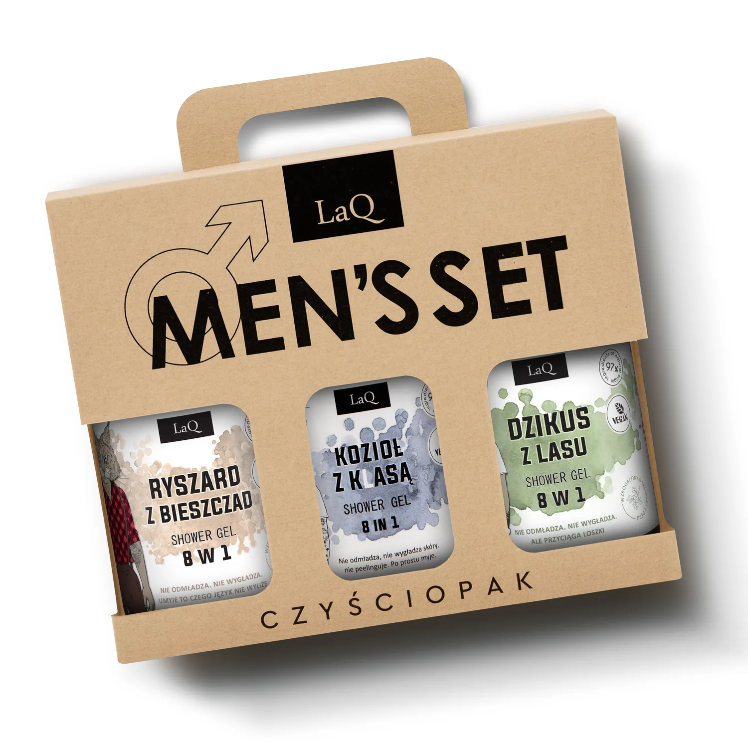 LaQ Ich Troje Trio z Klasą coffret 3 gels douche 3x500 ml tabac