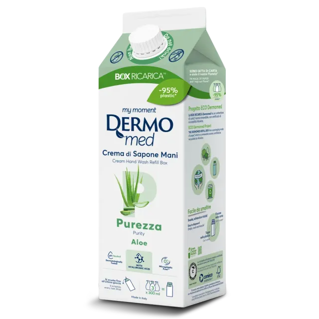Dermomed Purezza Aloe savon mains recharge aloe