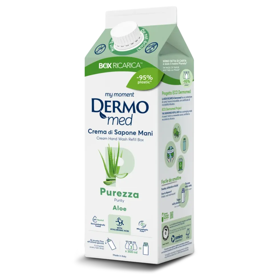 Dermomed Purezza Aloe savon mains recharge aloe