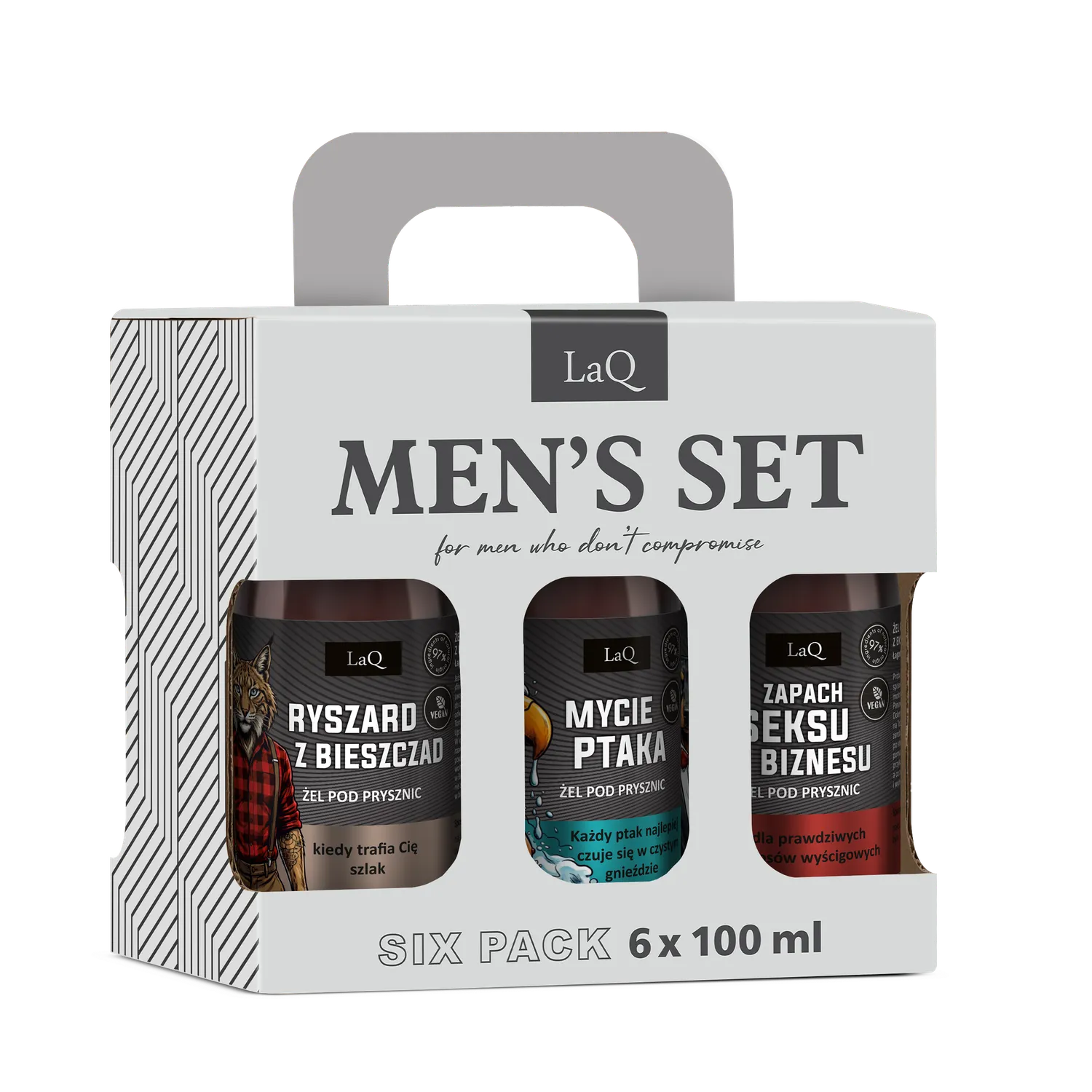 LaQ Mix coffret 6 gels douche homme 6 x 100 ml voyage